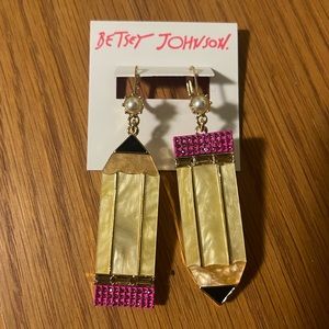 ✏️Betsey Johnson Pencil Mismatched Earrings